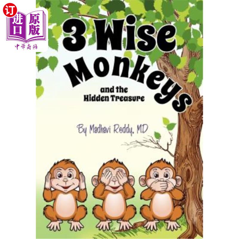 海外直订3 Wise Monkeys and the Hidden Treasure 聪明的猴子和隐藏的宝藏