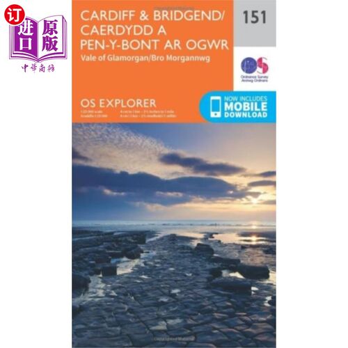 海外直订Cardiff and Bridgend/Caerdydd a Phen-y-Bont Ar O... 卡迪夫和布里真德/加的夫和布里金德