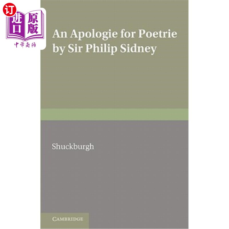 海外直订An Apologie for Poetrie by Sir Philip Sidney菲利普·西德尼爵士为波特里道歉