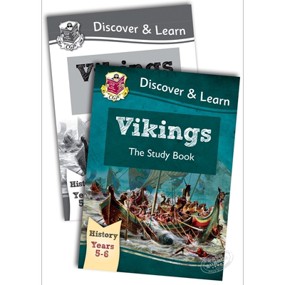 现货 英国CGP小学历史探索与学习系列2册 含练习 KS2 Discover & Learn History:Vikings Study 维京人研究 9-10岁【中商原版】
