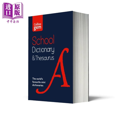 预售 柯林斯迷你学校词典与同义词词典 第3版 Collins Gem School Dictionary & Thesaurus 3rd edition【中商原版】