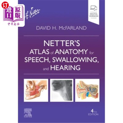 海外直订医药图书Netter's Atlas of Anatomy for Speech, Swallowing, and Hearing Netter的语言、吞咽和听力解剖图集
