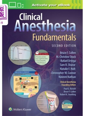 海外直订医药图书Clinical Anesthesia Fundamentals: Print + Ebook ... 临床麻醉基础:印刷+电子书与多媒体