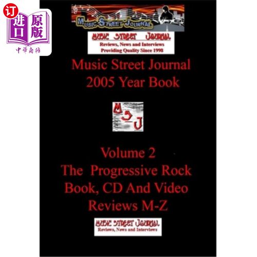 海外直订Music Street Journal: 2005 Year Book: Volume 2 - The Progressive Rock Book, CD a 音乐街头杂志:200