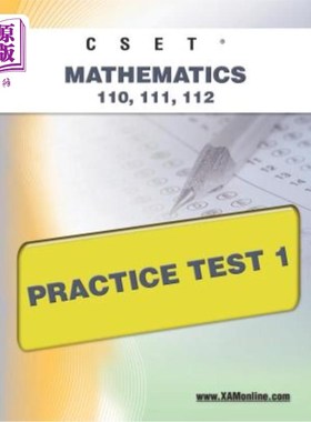 海外直订Cset Mathematics 110, 111, 112 Practice Test 1 Cset数学110、111、112实践测试1