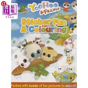 Friends Coloring Fun 海外直订Yoohoo Over with 雅虎和朋友 Packed Sticker Stickers 贴纸乐趣和着色 With