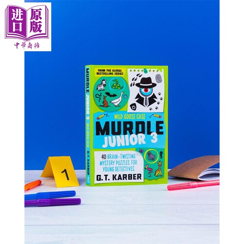 谜团谜题系列 野鹅案 40个烧脑谜题 专为小侦探们准备 Murdle Junior 3 Wild Goose Case 英文原版 GT Karber【中商原版】