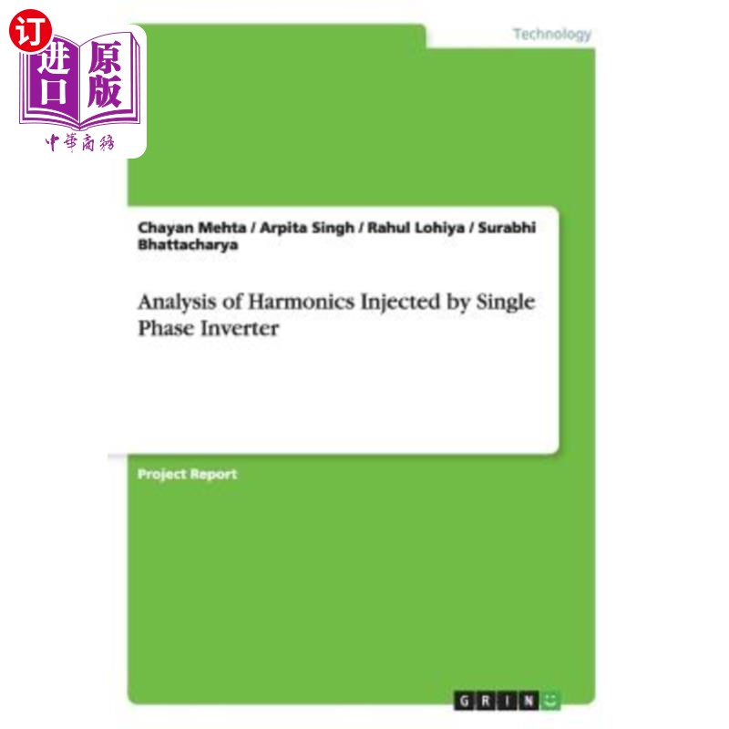 海外直订Analysis of Harmonics Injected by Single Phase Inverter 单相逆变器注入的谐波分析