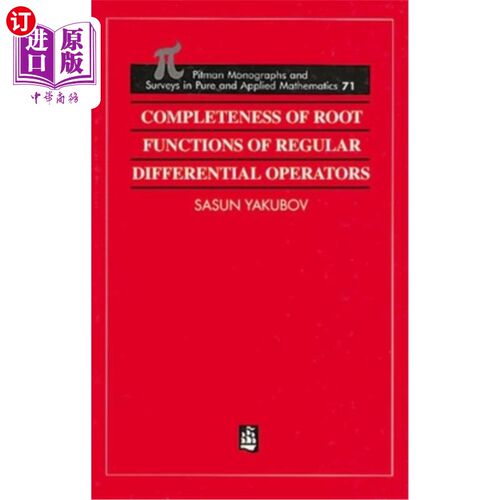 海外直订Completeness of Root Functions of Regular Differential Operators 正则微分算子根函数的完备性