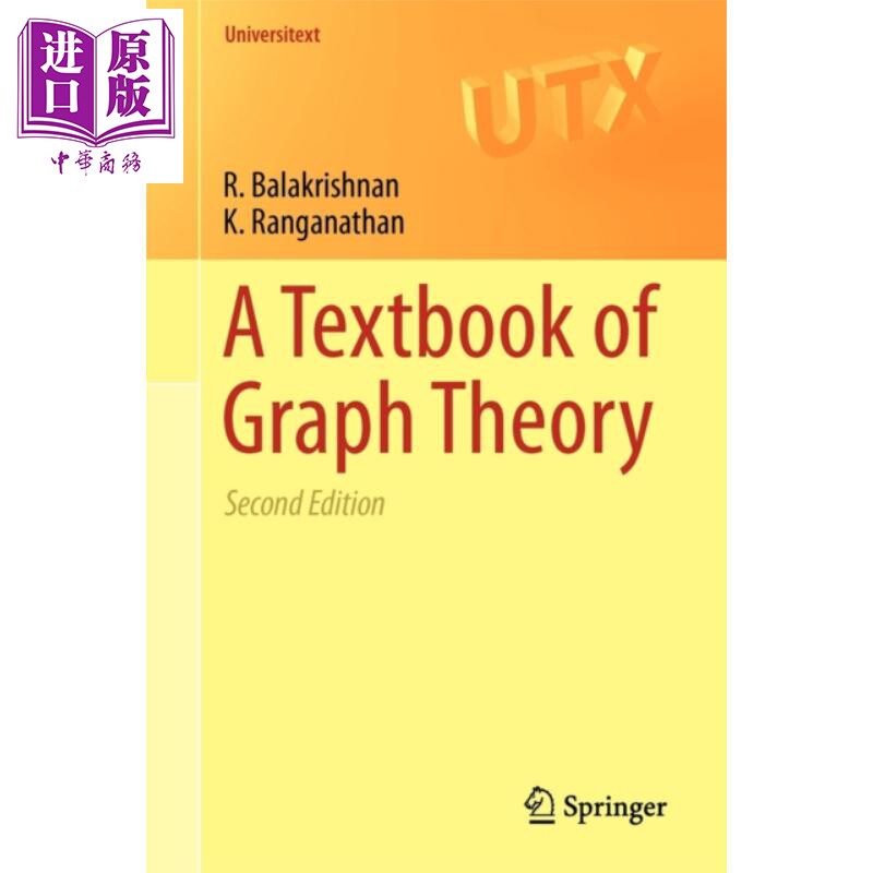 现货 图论教程 第2版 英文原版 A Textbook of Graph Theory R Balakrishnan K Ranganathan【中商原版】
