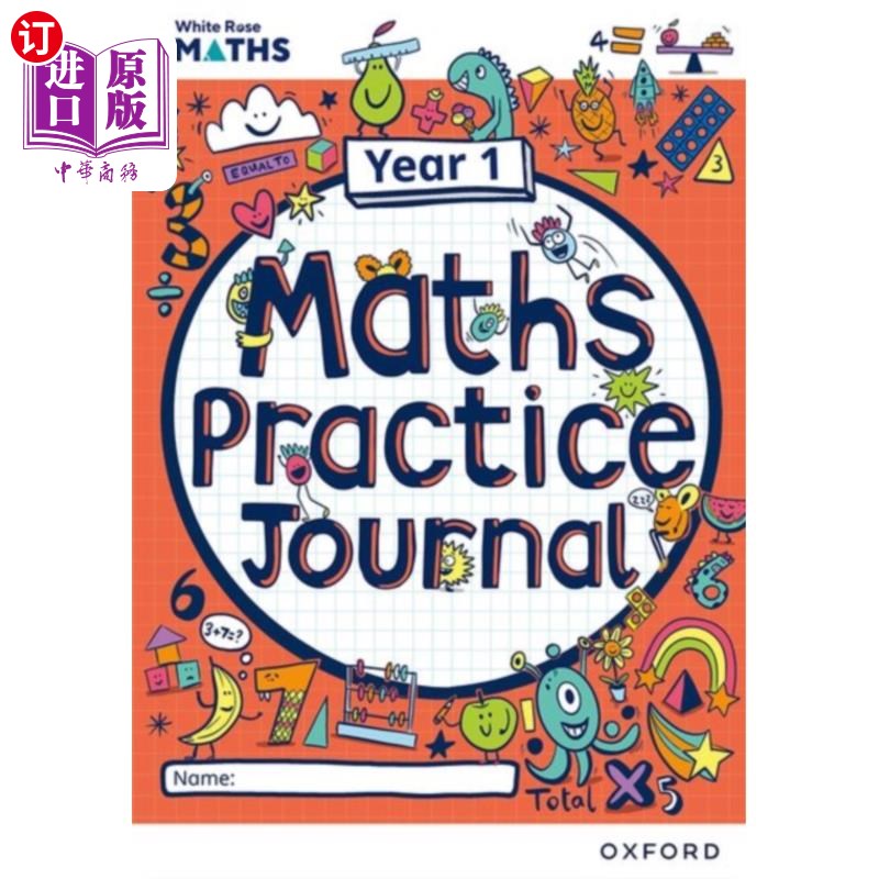 海外直订White Rose Maths Practice Journals Year 1 Workbo...白玫瑰数学实践期刊1年练习册:单份