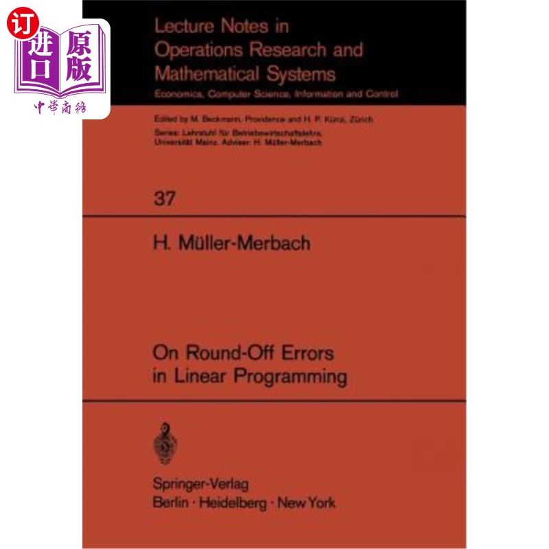 海外直订On Round-Off Errors in Linear Programming 关于线性规划中的舍入误差