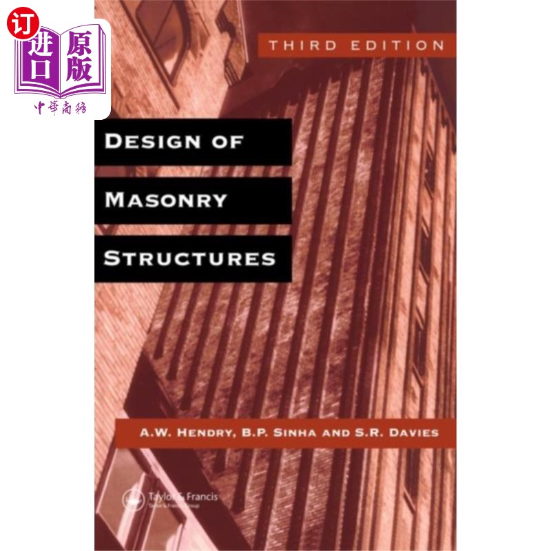 海外直订Design of Masonry Structures 砌体结构设计