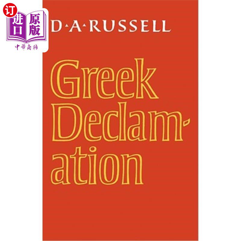 海外直订Greek Declamation 希腊雄辩