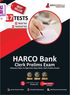 海外直订Haryana State Co-Operative Bank Clerk Prelims Exam 2023 - HARCO (English Edition 哈里亚纳邦合作银行职员初试