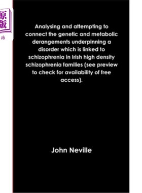 海外直订Analysing and attempting to connect the genetic and metabolic derangements under 分析并试图将遗传和代谢紊乱