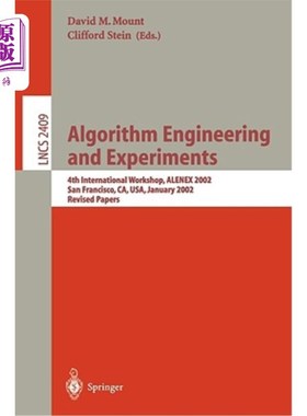 海外直订Algorithm Engineering and Experiments: 4th International Workshop, Alenex 2002,  算法工程与实验：第四届国际