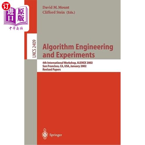 海外直订Algorithm Engineering and Experiments: 4th International Workshop, Alenex 2002,  算法工程与实验：第四届国际