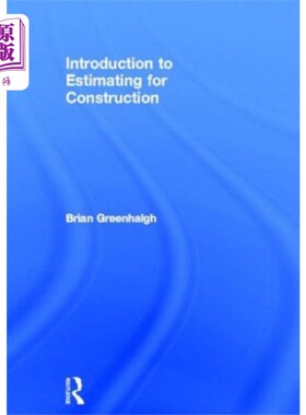 海外直订Introduction to Estimating for Construction 施工估算导论