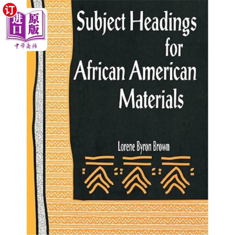 海外直订subject headings for african american materials 非裔美国