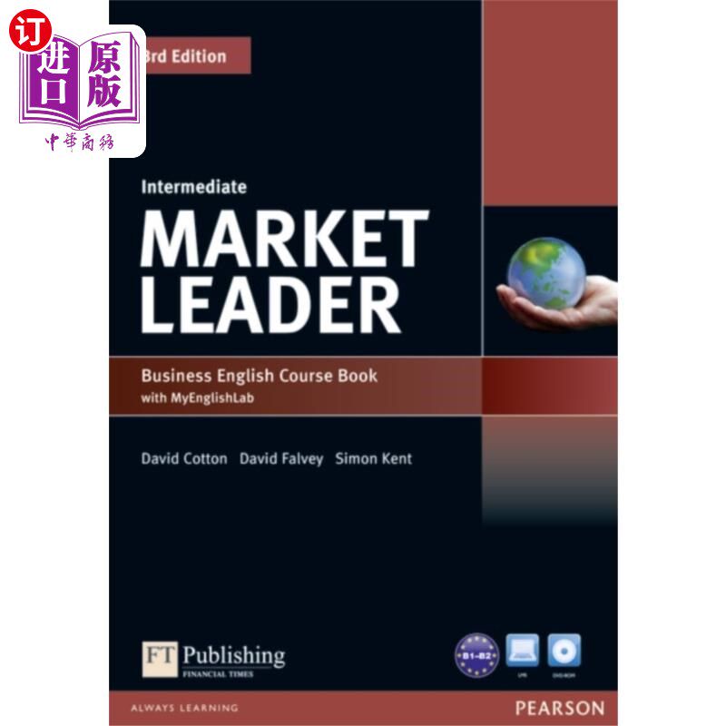 海外直订Market Leader 3rd Edition Intermediate Courseboo... 市场领导者第三版中级教程与DVD-ROM和MyLab访问代码包