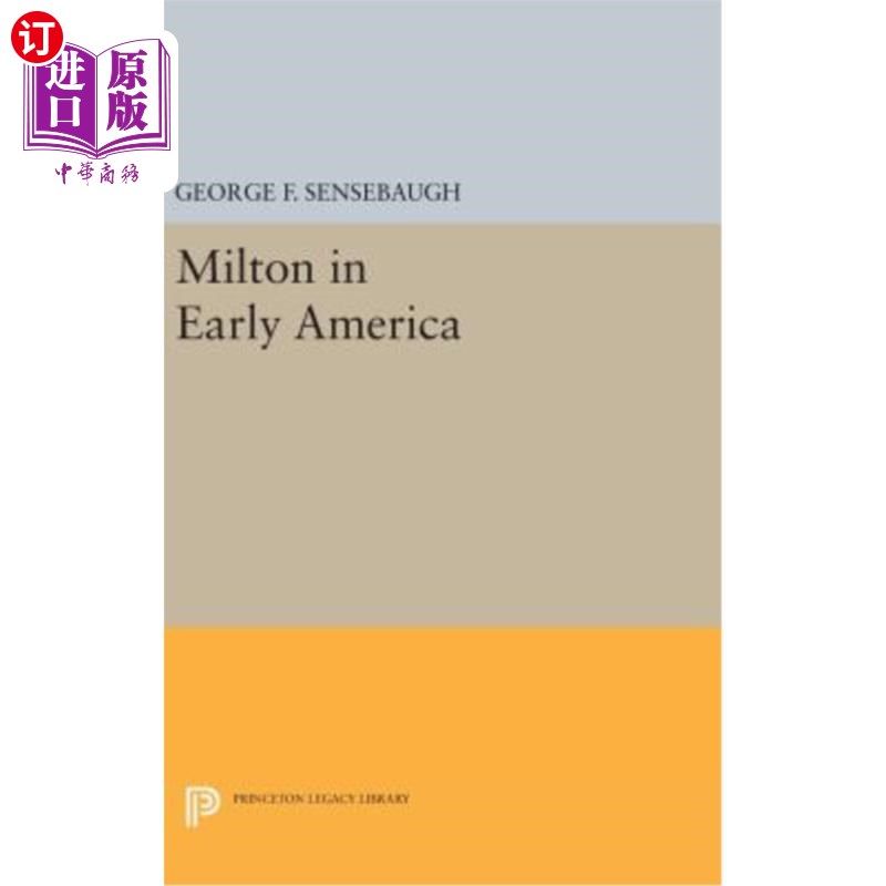 海外直订Milton in Early America 美国早期的弥尔顿