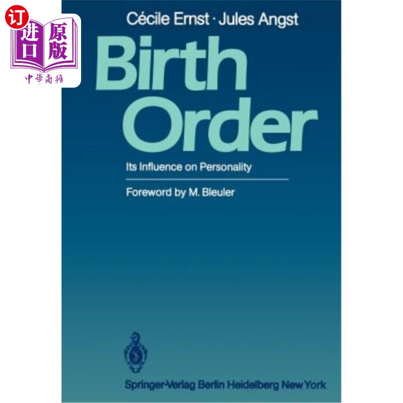 海外直订Birth Order: Its Influence on Personality 出生顺序对人格的影响