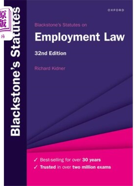 海外直订Blackstone's Statutes on Employment Law 黑石的《劳动法法规》