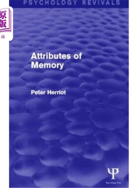 海外直订Attributes of Memory (Psychology Revivals) 记忆的属性