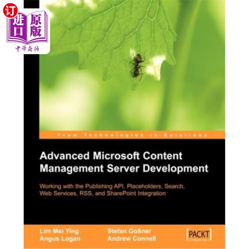 海外直订Advanced Microsoft Content Management Server Development 高级Microsoft内容管理服务器开发