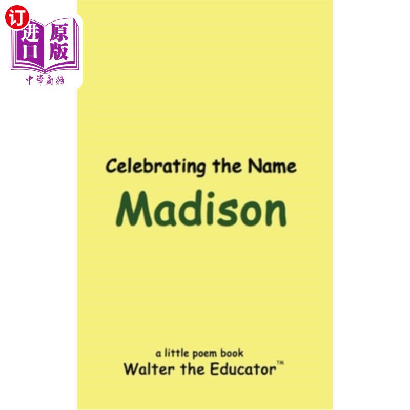 海外直订Celebrating the Name Madison 庆祝麦迪逊的名字