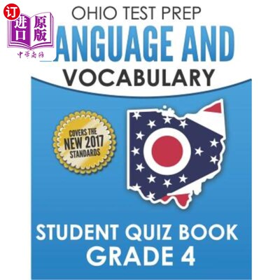 海外直订Ohio Test Prep Language & Vocabulary Student Quiz Book Grade 4: Covers Revising, 俄亥俄州备考语言与词汇四年