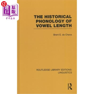海外直订The Historical Phonology of Vowel Length (Rle Linguistics C: Applied Linguistics 元音长度的历史音韵学（Rle