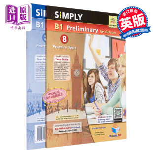 校园版 含音频答案及备考指南 Schools Practice for Simply Preliminary 自学套装 现货 Tests 剑桥英语PET考试