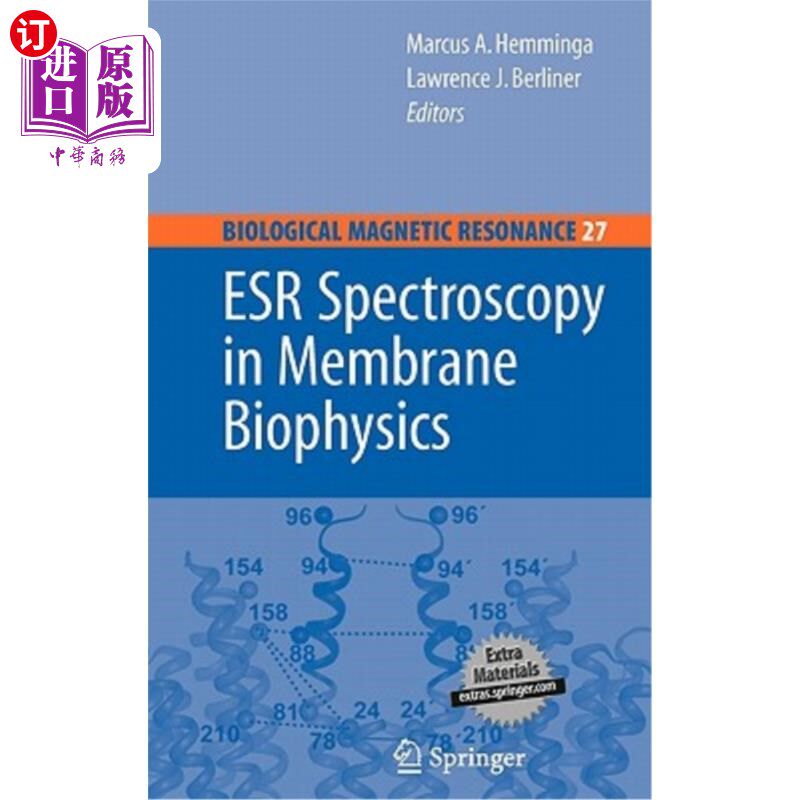 海外直订医药图书Esr Spectroscopy in Membrane Biophysics 膜生物物理中的Esr波谱