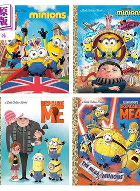 Minions Little Golden Book 英文原版小黄人小金书4册 Despicable Me 卡通动画电影插画故事书The Rise of Gru【中商原版】
