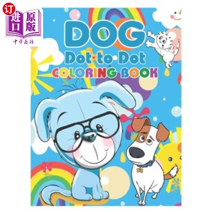 Activity Dot Cute 海外直订Dog for 可爱 Coloring 狗点对点着色书 狗点 Book Kid Dog