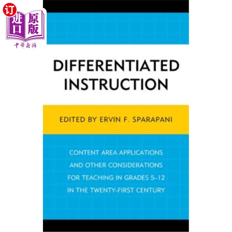 海外直订Differentiated Instruction: Content Area Applications and Other Considerations f 差异化教学：内容领域应用与