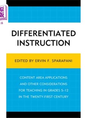海外直订Differentiated Instruction: Content Area Applications and Other Considerations f 差异化教学：内容领域应用与