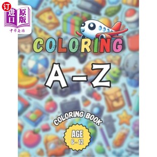 Book ABC冒险儿童涂色书 涂色A Kids for Coloring Adventures ABC 海外直订Coloring