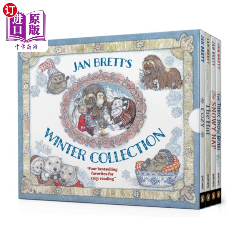 海外直订Jan Brett's Winter Collection Box Set 简布雷特的冬季收集盒集