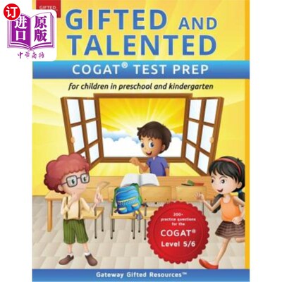 海外直订Gifted and Talented COGAT Test Prep: Test preparation COGAT Level 5/6; Workbook