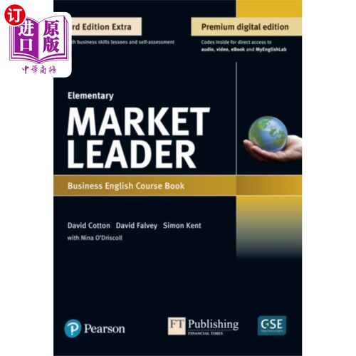 海外直订Market Leader 3e Extra Elementary Student's Book... 市场领导者3e额外小学学生的书籍和电子书与在线实践，数字资源和