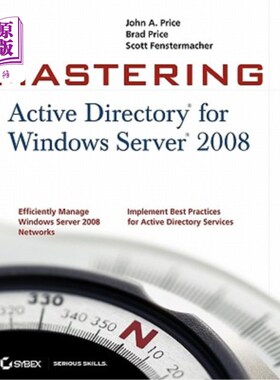 海外直订Mastering Active Directory for Windows Server 2008 掌握活动目录为Windows Server 2008