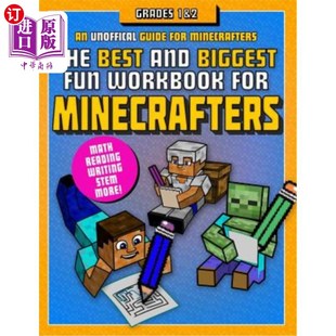 and Workbook Fun 海外直订The Minecrafters Unofficial Biggest Grades 1级和2级矿工最佳和最大乐趣 for Best