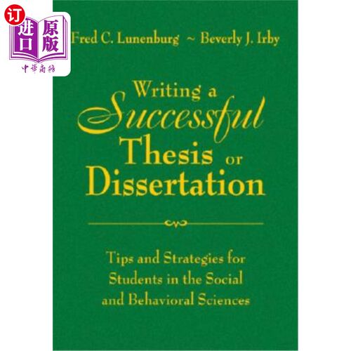 海外直订Writing a Successful Thesis or Dissertation: Tips and Strategies for Students in 写一个成功的论文或论文:提