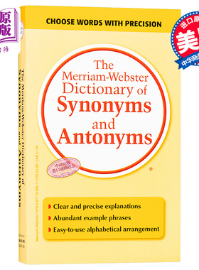 【中商原版】韦氏同义反义字词典 M-W Dictionary of Synonyms and Antonyms 麦林韦氏词典 Merriam Webster