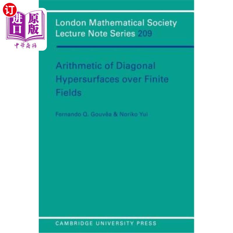 海外直订Arithmetic of Diagonal Hypersurfaces Over Finite Fields 有限域上的对角超曲面算法