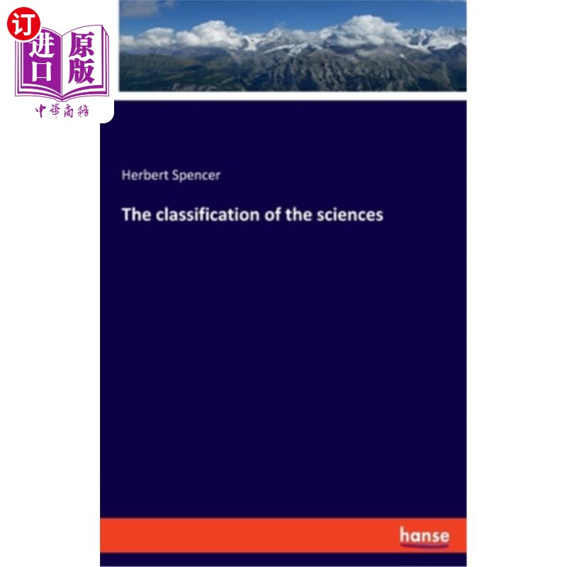 海外直订The classification of the sciences