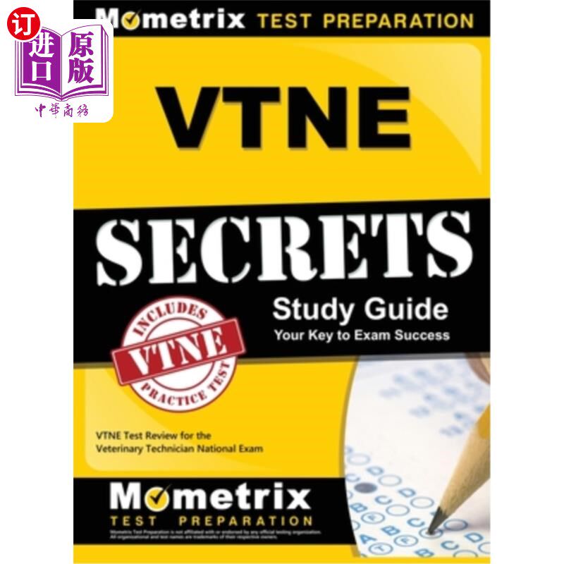 海外直订VTNE Secrets: VTNE Test Review for the Veterinary Technician National Exam VTNE秘密：兽医技师国家考试VTNE考